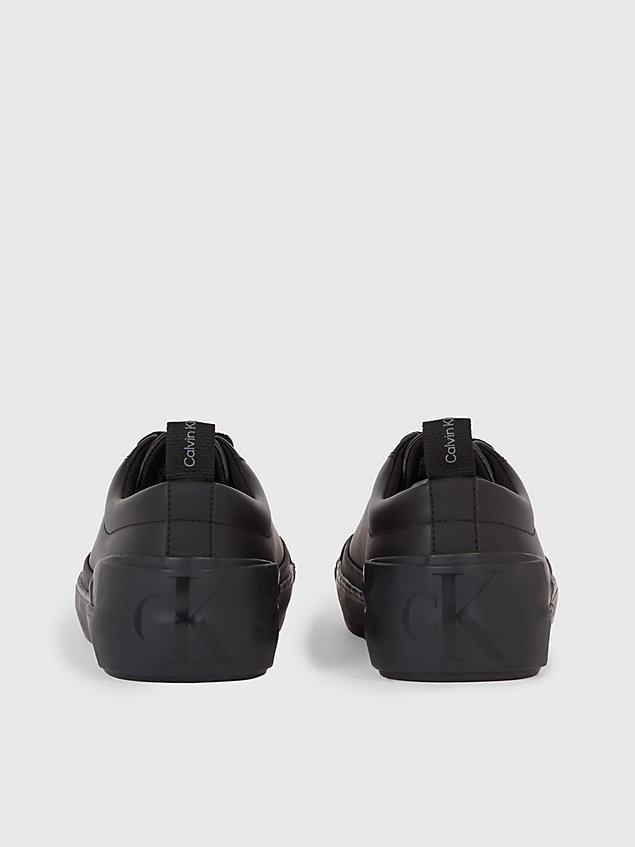 black leather trainers for men calvin klein jeans
