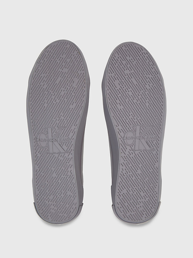 grey skórzane tenisówki dla mężczyźni - calvin klein jeans