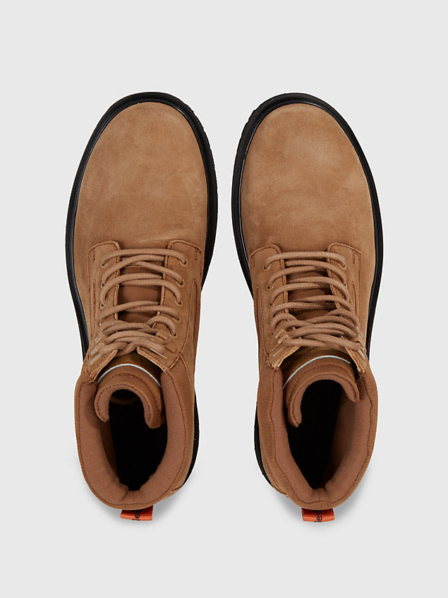 brown suede boots for men calvin klein jeans