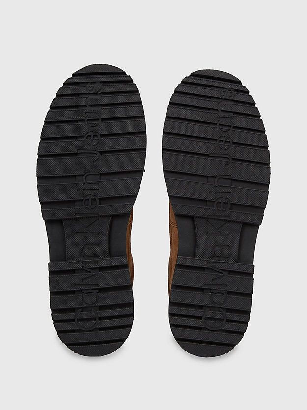 desert khaki/ck black/orange suede boots for men calvin klein jeans