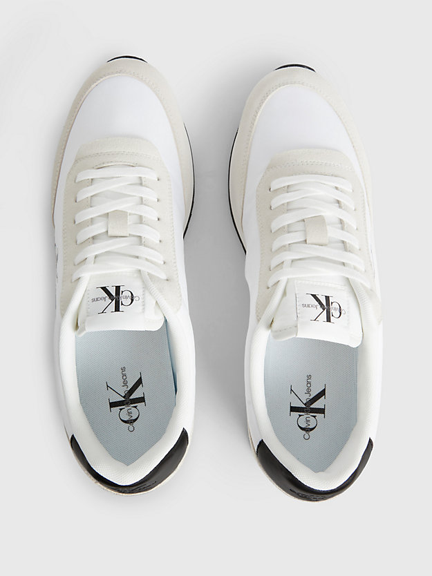 BRIGHT WHITE Suede Trainers for men CALVIN KLEIN JEANS