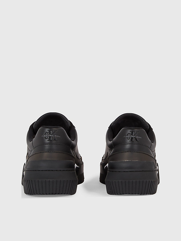 black leder-sneakers für herren - calvin klein jeans