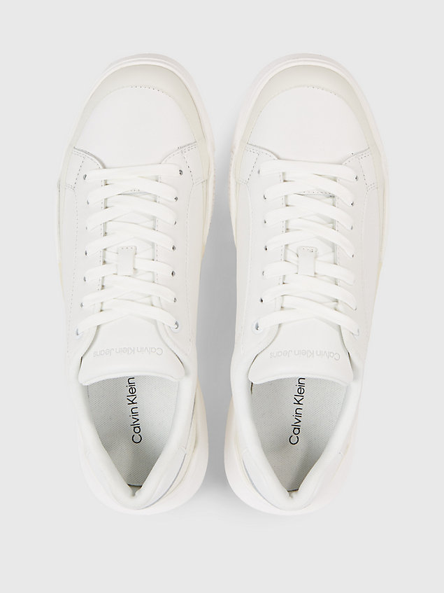 white leather trainers for men calvin klein jeans