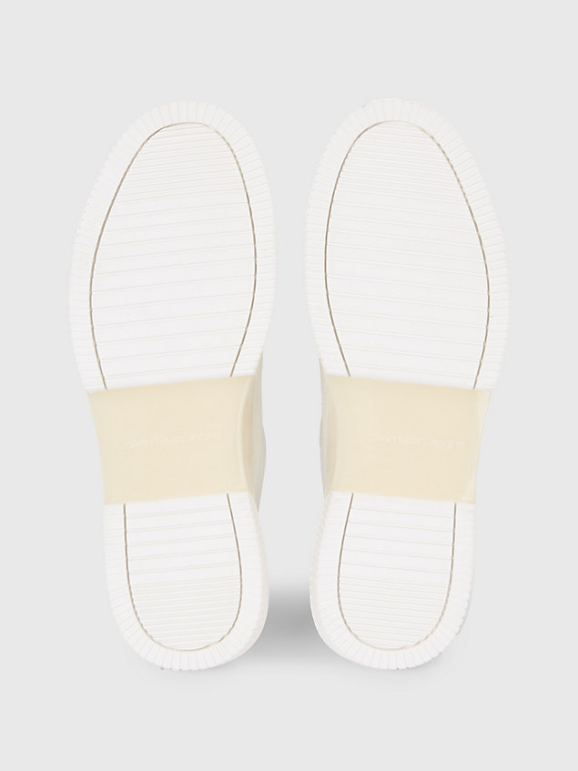white leder-sneakers für herren - calvin klein jeans