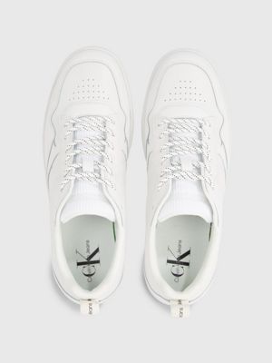 zapatillas de piel white de hombre calvin klein jeans