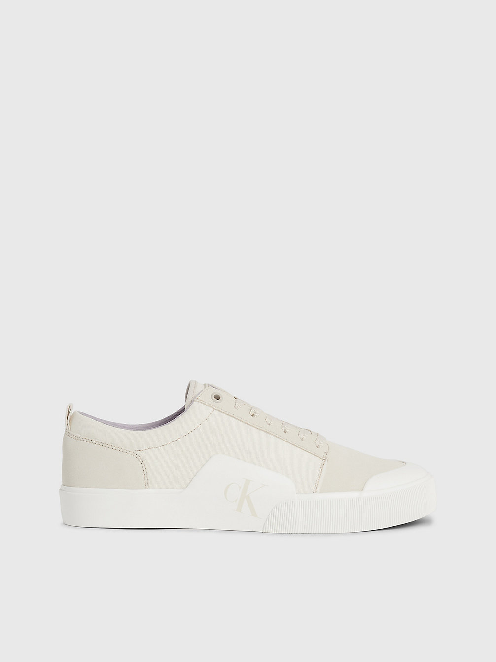 EGGSHELL / CREAMY WHITE Suède Sneakers undefined heren Calvin Klein