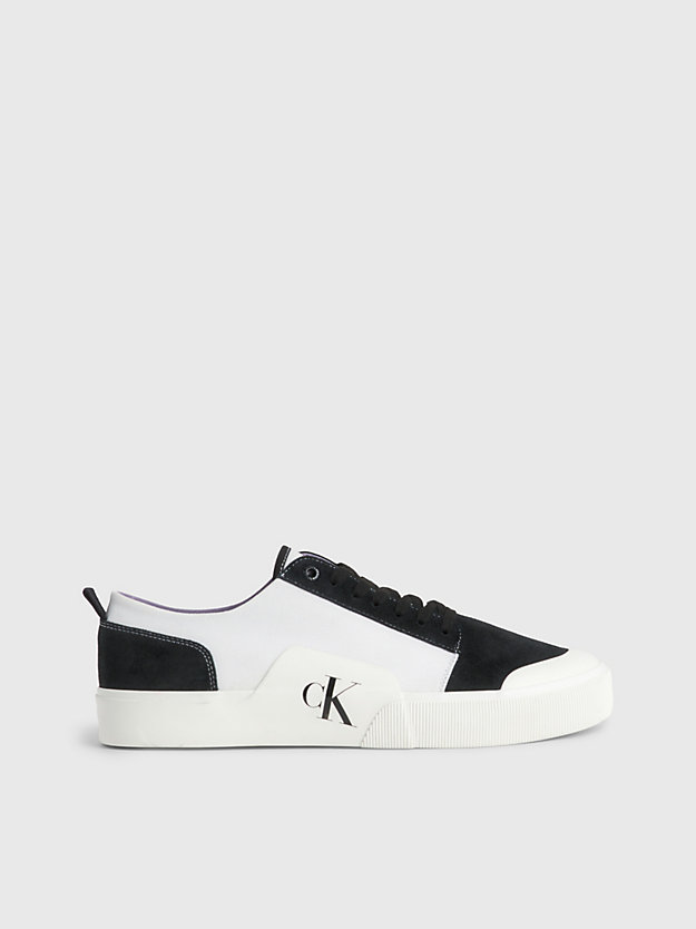 BLACK / WHITE Suede Trainers for men CALVIN KLEIN JEANS