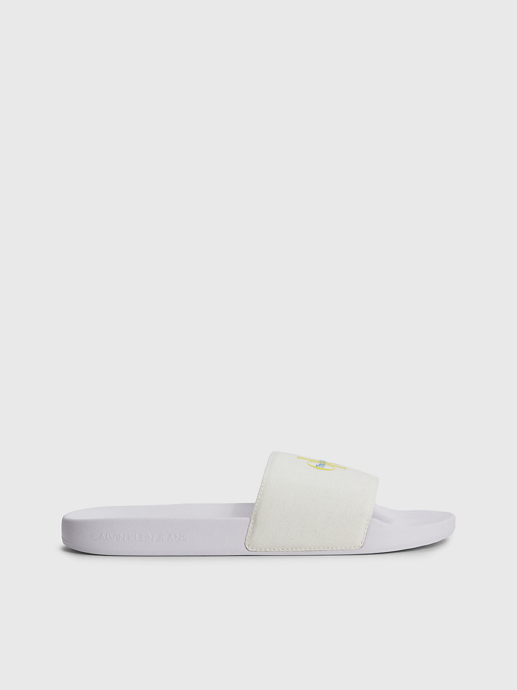 WHITE / PRIDE LOGO Tongs Avec Logo En Toile Recyclée - Pride undefined hommes Calvin Klein