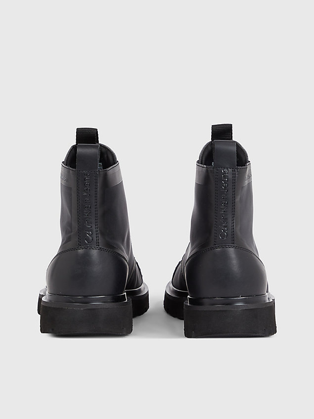 black laarzen van gerecycled nylon voor heren - calvin klein jeans