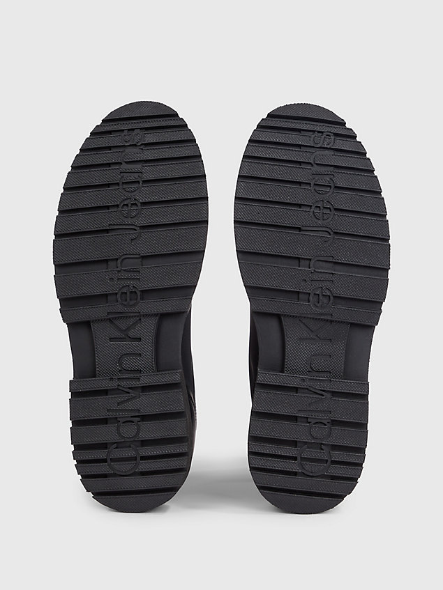 black laarzen van gerecycled nylon voor heren - calvin klein jeans