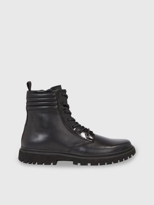 Calvin klein 2024 black leather boots