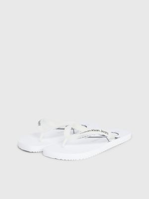 white flip flops for men calvin klein jeans