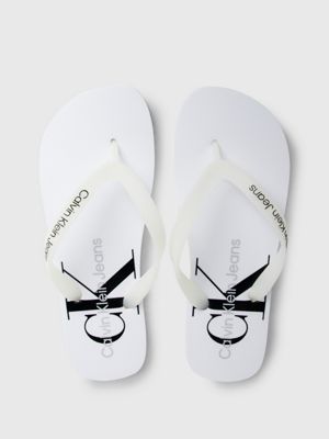 white flip flops for men calvin klein jeans