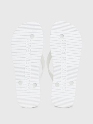 white flip flops for men calvin klein jeans