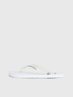 white flip flops for men calvin klein jeans