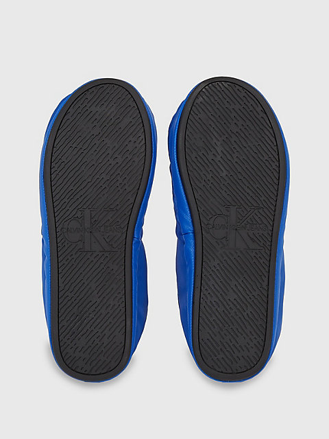 slippers de piel sintética blue de hombre calvin klein jeans