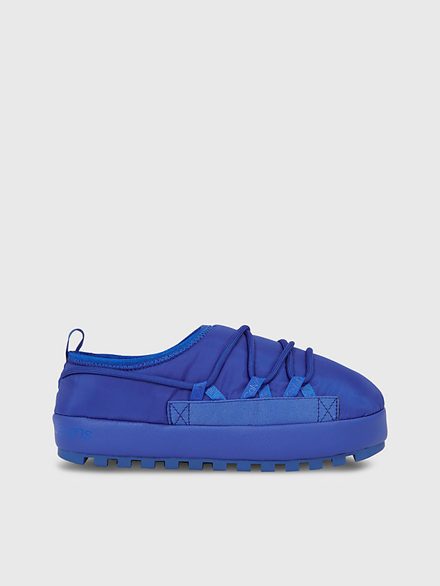 blue platform slippers for men calvin klein jeans