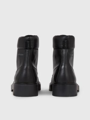 Calvin klein store black leather boots