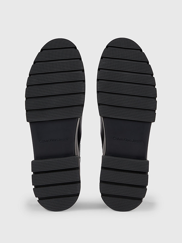 black skórzane sztyblety dla mężczyźni - calvin klein jeans