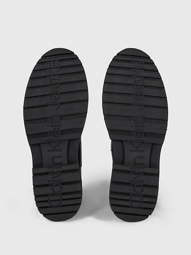 black skórzane sztyblety dla mężczyźni - calvin klein jeans