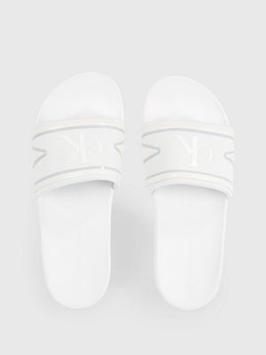 Calvin klein shop sliders mens white