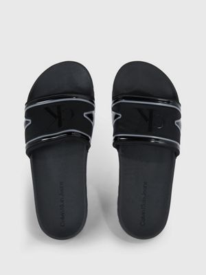 Calvin klein black sliders womens new arrivals