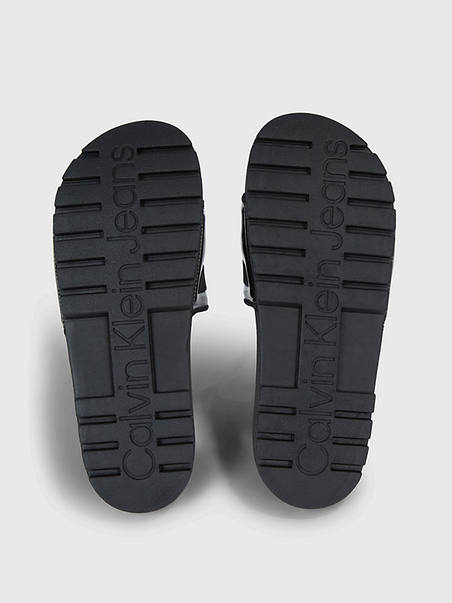 claquettes avec logo black pour hommes calvin klein jeans