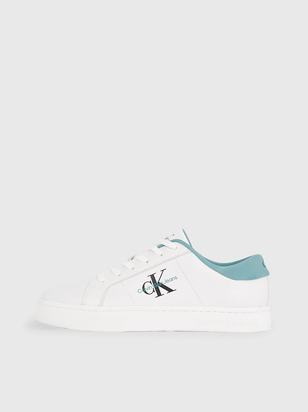 white leather trainers for men calvin klein jeans