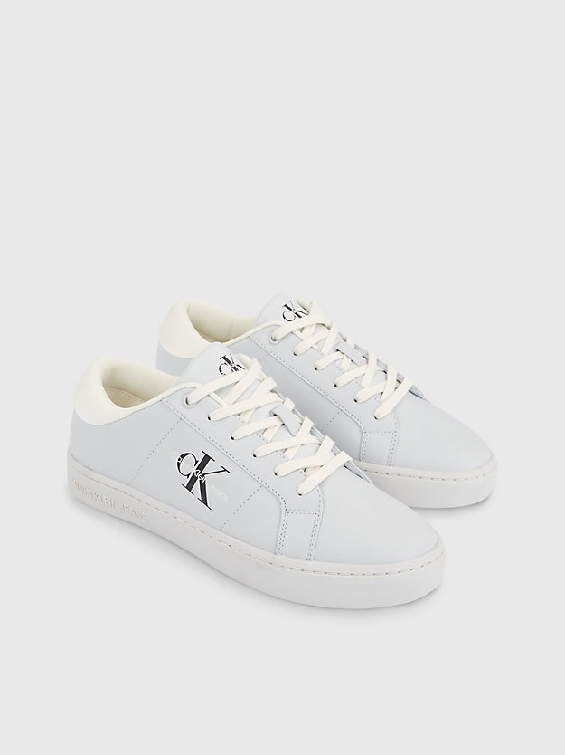 oyster mushroom leather trainers for men calvin klein jeans