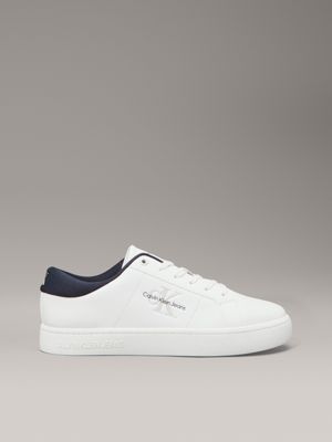 white leather trainers for men calvin klein jeans