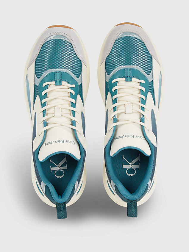 blue leather trainers for men calvin klein jeans