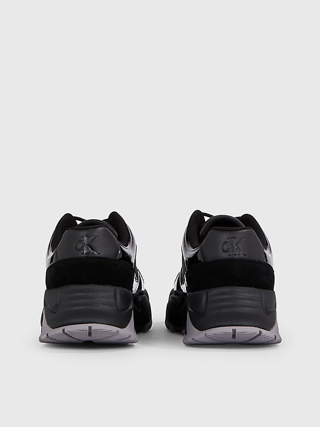 black buty sportowe na grubej podeszwie vibram® dla mężczyźni - calvin klein jeans