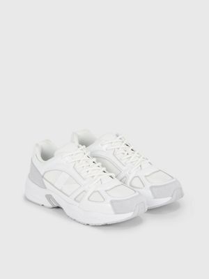 bright white/oyster mushroom trainers for men calvin klein jeans