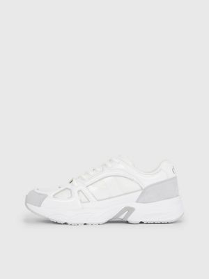 bright white/oyster mushroom trainers for men calvin klein jeans