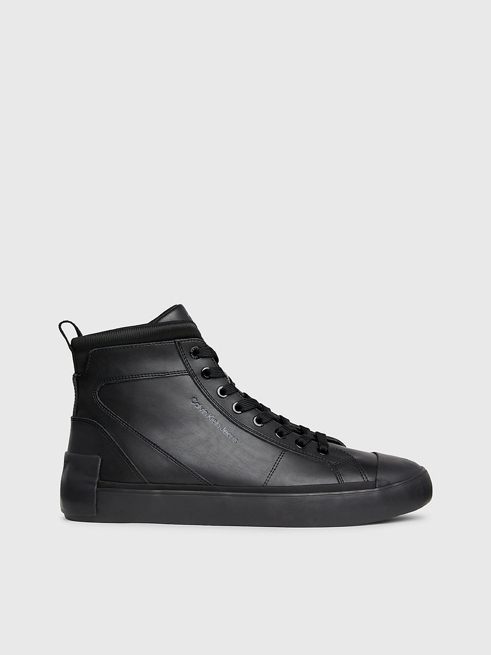TRIPLE BLACK Sneaker A Collo Alto In Pelle undefined Uomini Calvin Klein