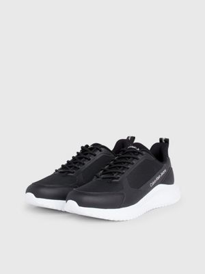 black/bright white/silver trainers for men calvin klein jeans