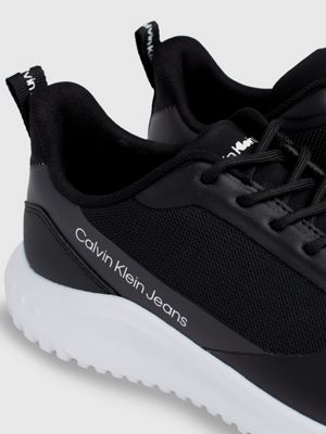 black/bright white/silver trainers for men calvin klein jeans