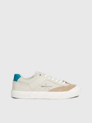 white leather trainers for men calvin klein jeans