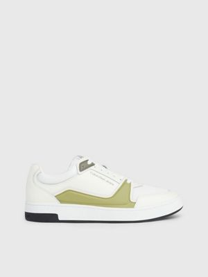 white leather trainers for men calvin klein jeans