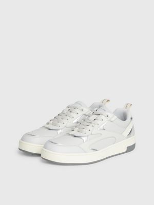 mens grey leather trainers