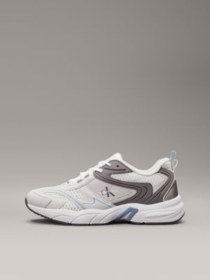 bright white/oyster mushroom/blue trainers for men calvin klein jeans