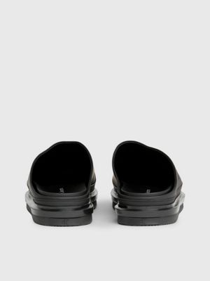 triple black mules for men calvin klein jeans