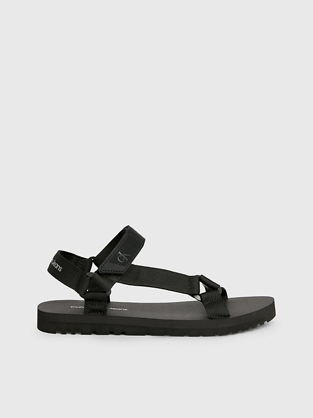 sandales en toile black pour hommes calvin klein jeans