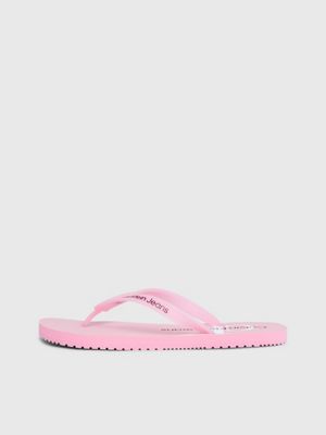 Calvin klein flip flops pink new arrivals