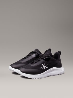 black/bright white ripstop trainers for men calvin klein jeans