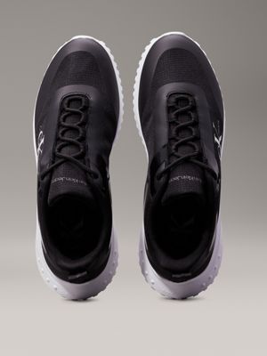 black/bright white ripstop trainers for men calvin klein jeans