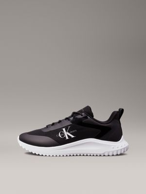 black/bright white ripstop trainers for men calvin klein jeans