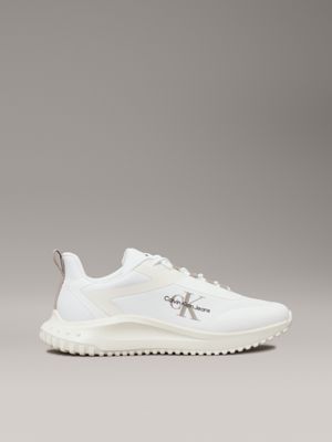 bright white ripstop trainers for men calvin klein jeans