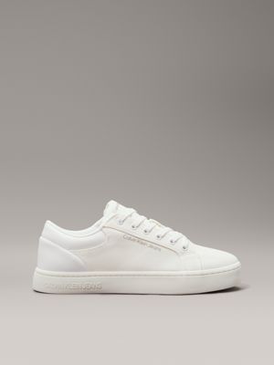 white canvas trainers for men calvin klein jeans