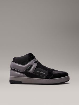 Grey high top trainers best sale